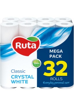 Туалетная бумага Ruta Classic, 32 рулона (2 слоя)